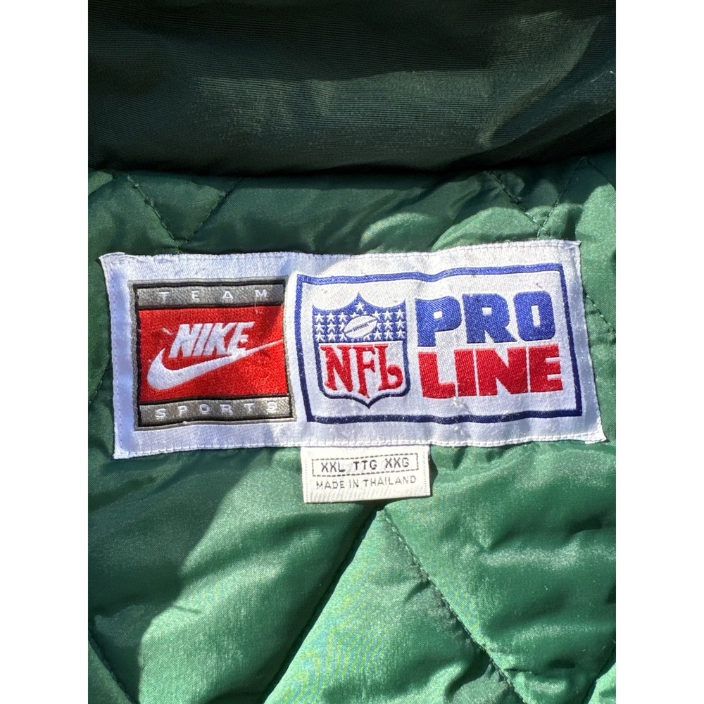 Vintage 90s Nike NFL Green Bay Packers Jacket XXL Team Pro Line Swoosh - Picture 9 of 16
